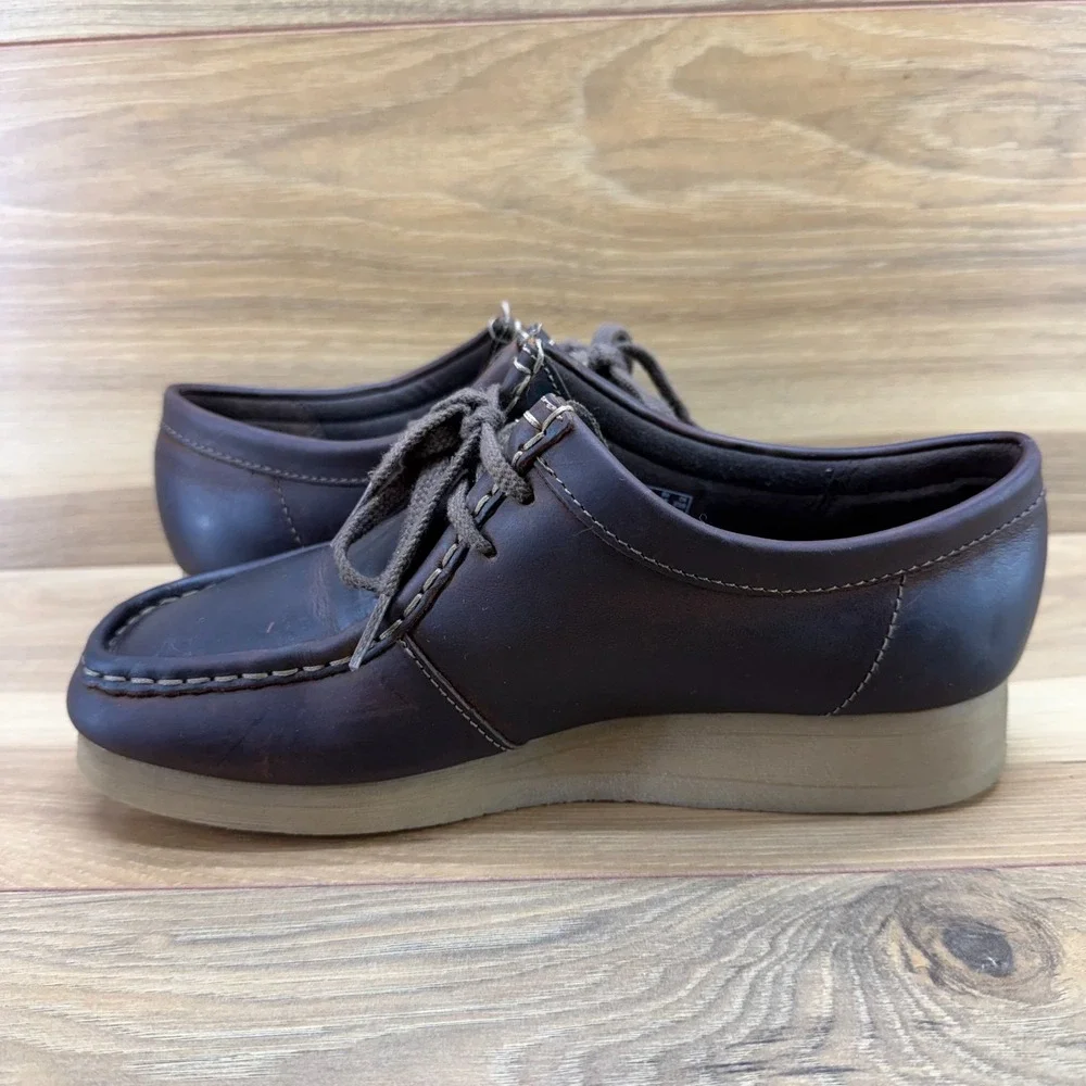 Clarks Collection Wallabees‎ Chukka Boots Womens 7.5 M Brown Leather Square Toe